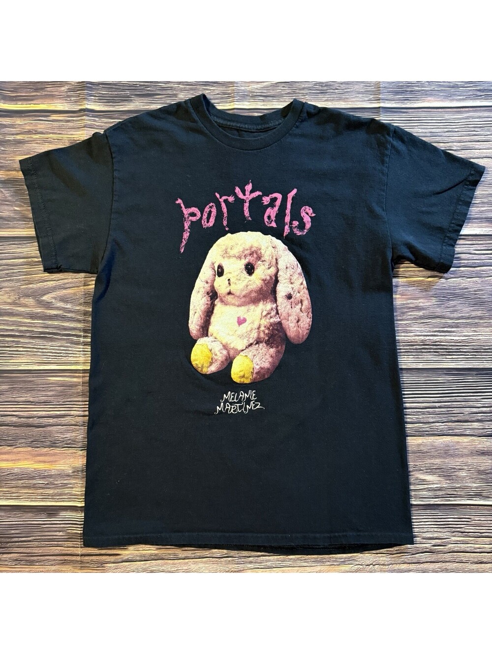 Melanie Martinez Portals Bunny Band Tee Black Heavyweight Grunge Small